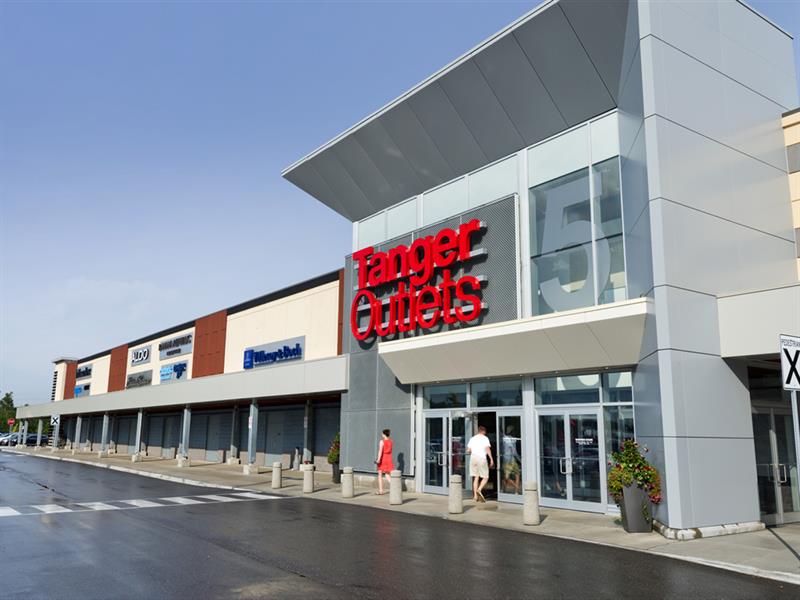 Exterior of the Tanager outlets building